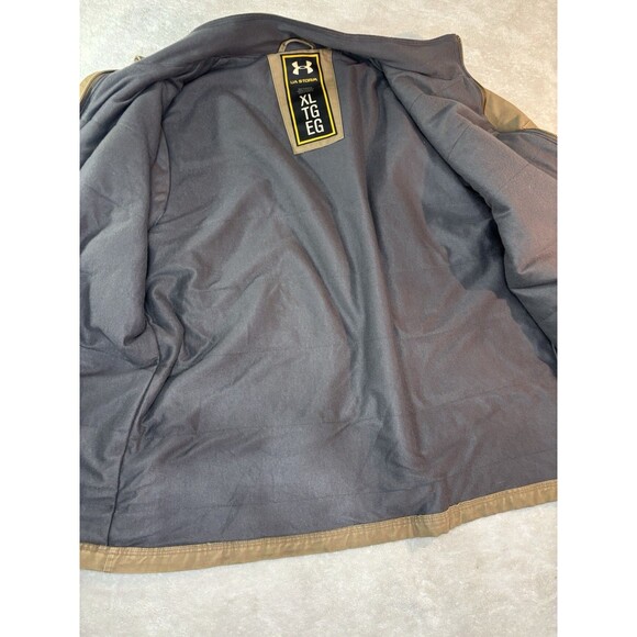 Under Armour Jacket Mens Rare XL Storm Heavy Brown/Tan Water Resistant Work Hunt - Picture 4 of 16